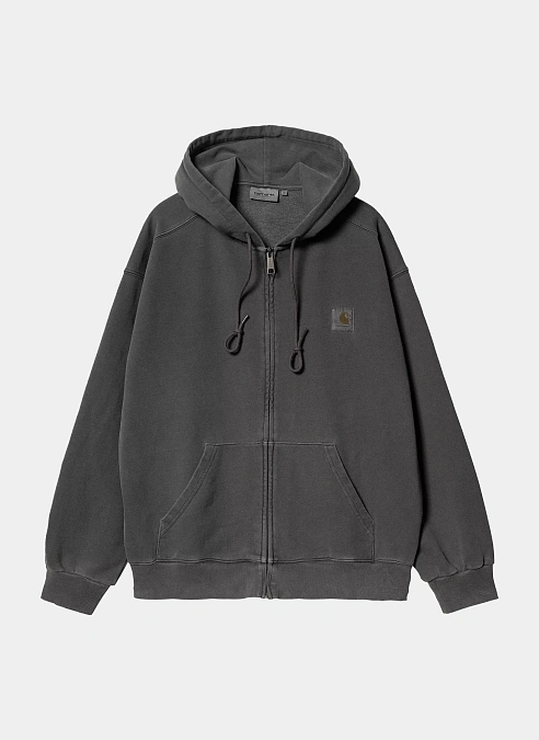 Худи на молнии Hooded Nelson Jacket Black (Garment Dyed)