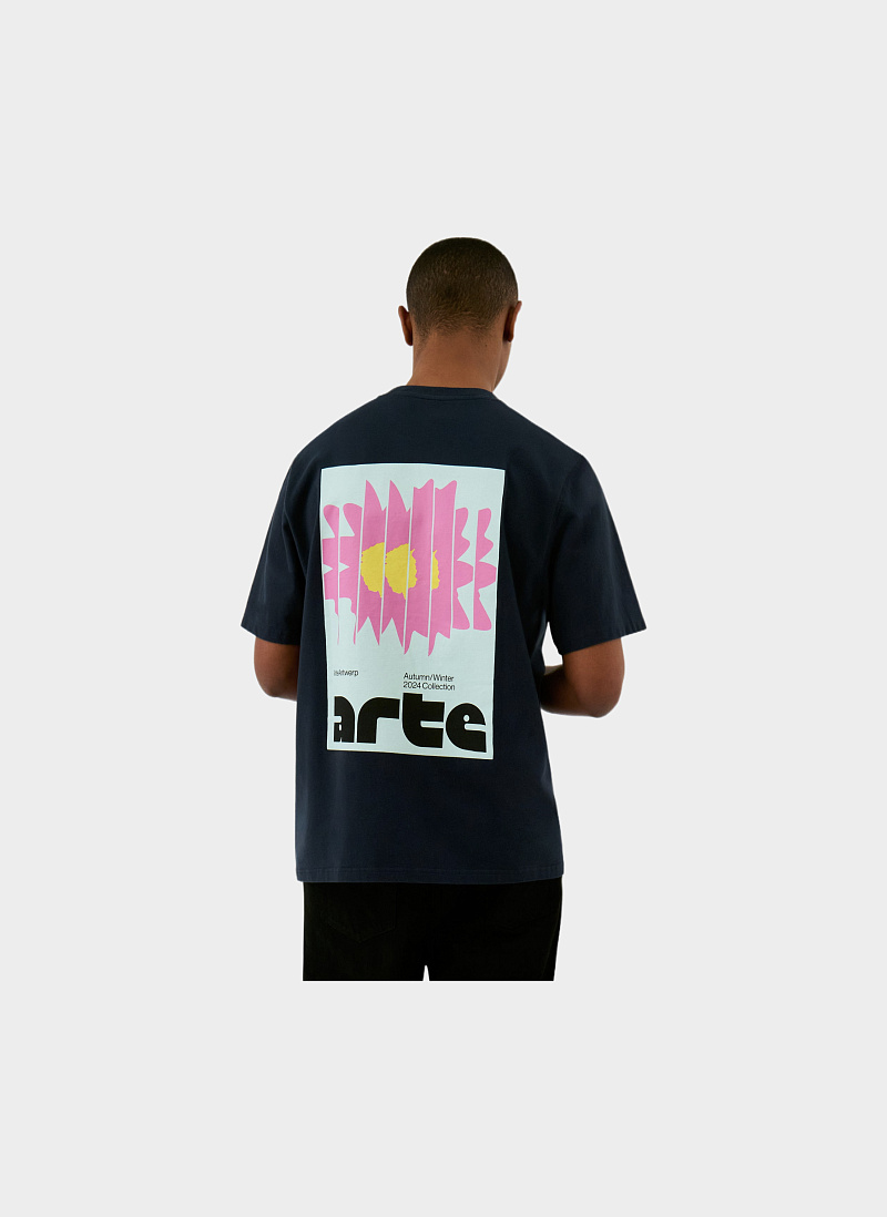 Футболка ‘Flower Poster T-shirt’ Navy