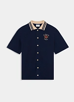 Рубашка Chemise Piquée Slogan Rose Navy