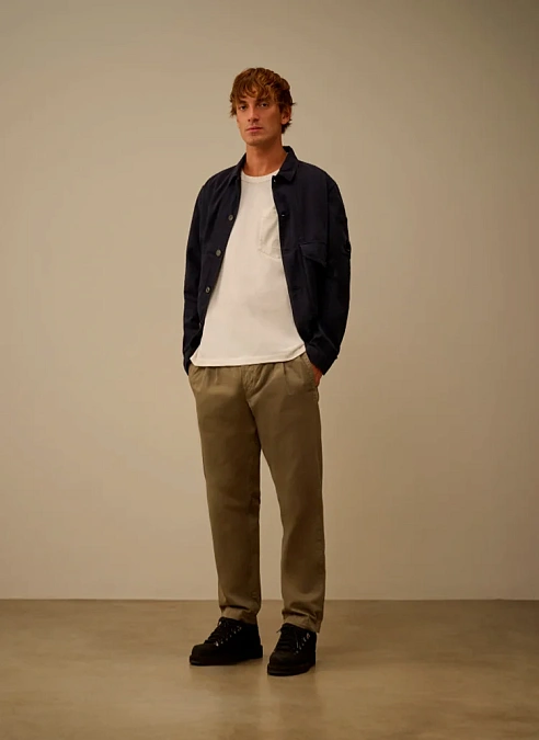 Лонгслив Mercerized 30/2 Jersey Twisted Long Sleeve T-Shirt Gauze  White