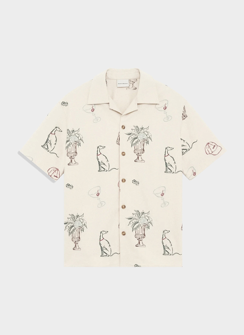 Рубашка ‘La Chemise Brodée Country Club’ Ecru