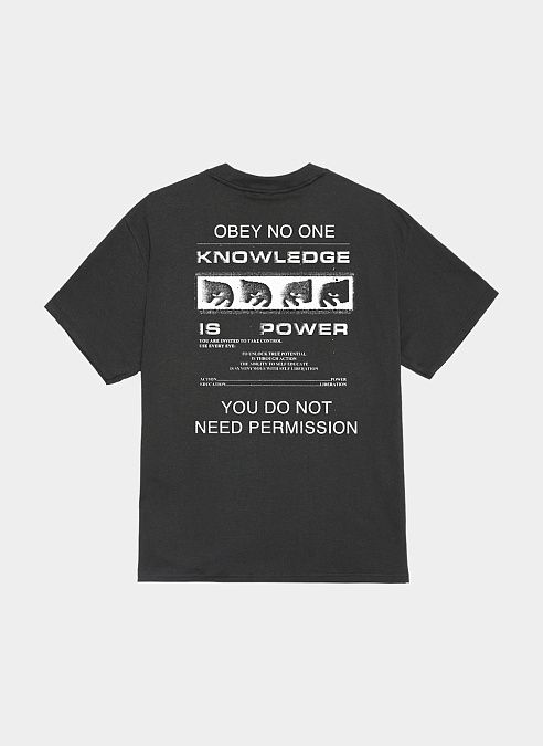 Футболка ‘OBEY PERMISSION’ VINTAGE BLACK