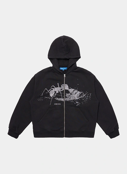 Худи на молнии Ant Zip Up Hoodie Black