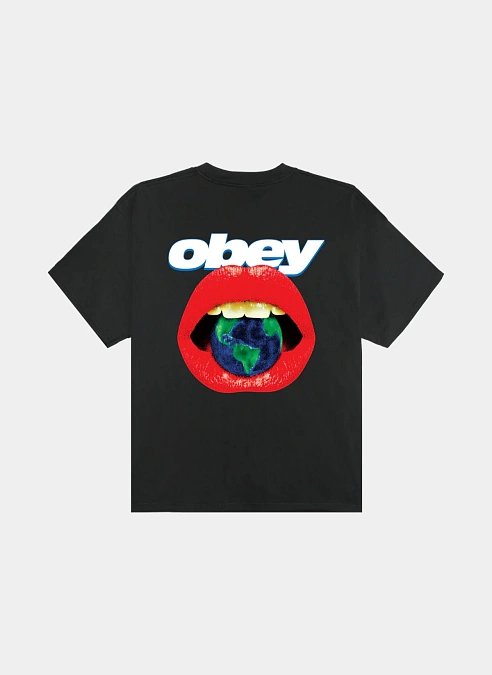 Футболка Obey Lips Vintage Black