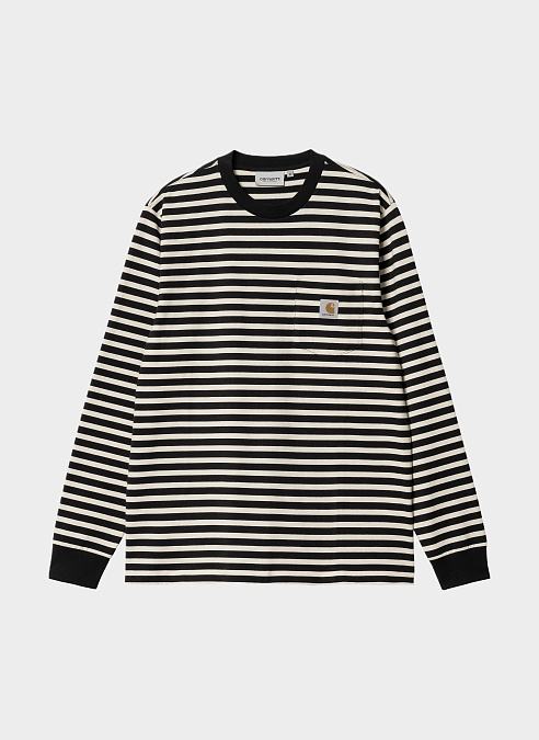 Лонгслив ‘L/S Seidler Pocket T-Shirt’ Salt / Black