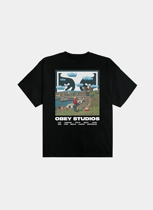Футболка Obey Sky Face Black