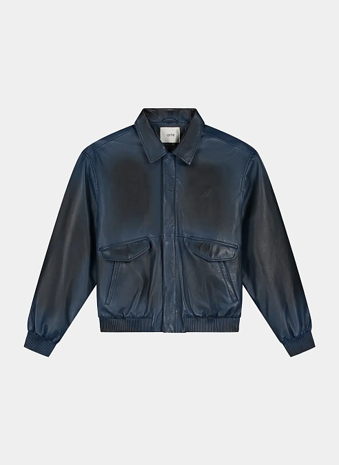 Бомбер Leather Fade Jacket Navy