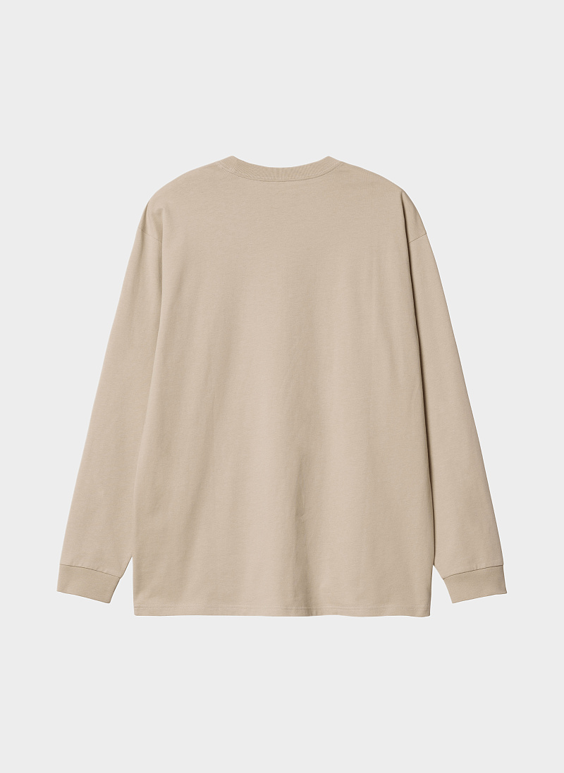 Лонгслив ‘L/S Script Embroidery T-Shirt’ Wall / White