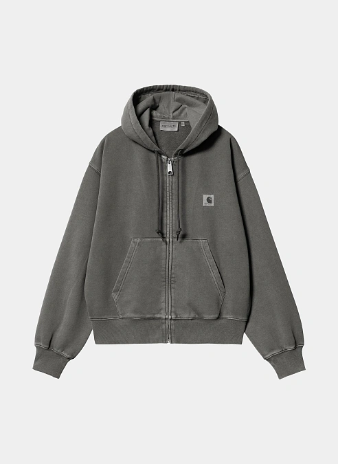 Худи на молнии женское W' Hooded Nelson Jacket Black (Garment Dyed)