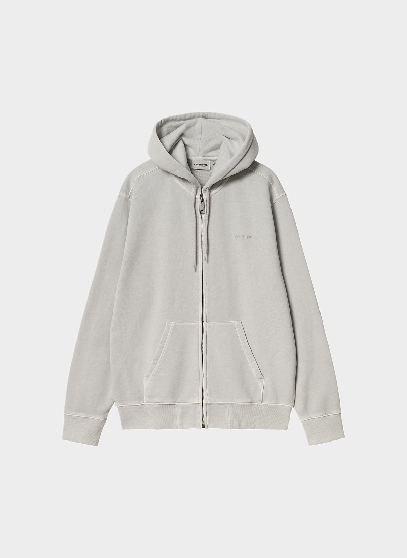Худи на молнии ‘Hooded Duster Script Jacket’ Basalt (Garment Dyed)