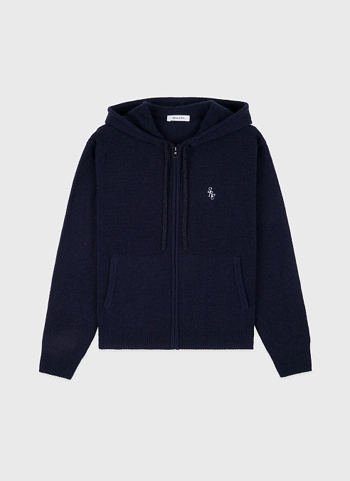 Худи на молнии SRC Cashmere Zip Hoodie Dark Navy