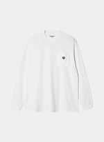 Лонгслив L/S Pocket Heart T-Shirt White / Black