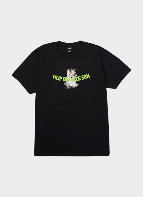 Футболка HUF x BRONZE56K ‘HANG IN THERE S/S TEE’ Black