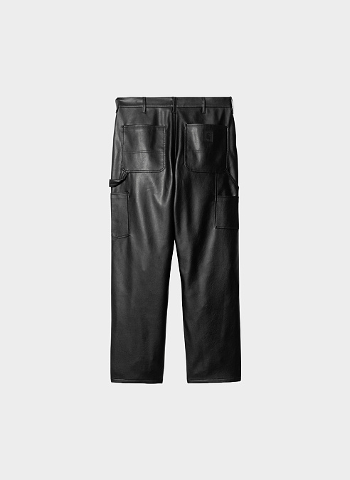 Брюки ‘Single Knee Leather Pant’ Black