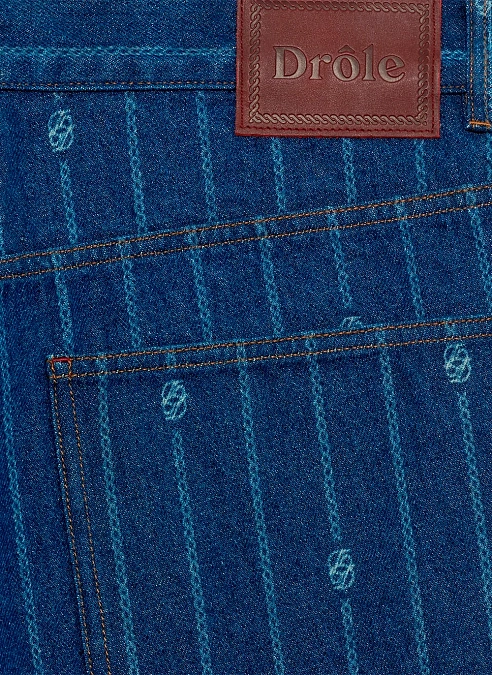 Джинсы Le Jean Baggy Monogramme Stone Wash