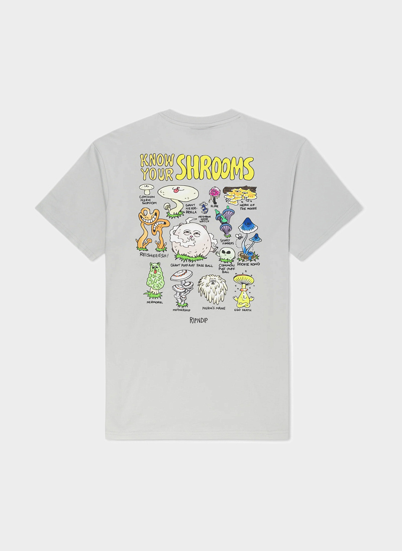 Футболка ‘Know Ur Shrooms Tee’ Grey