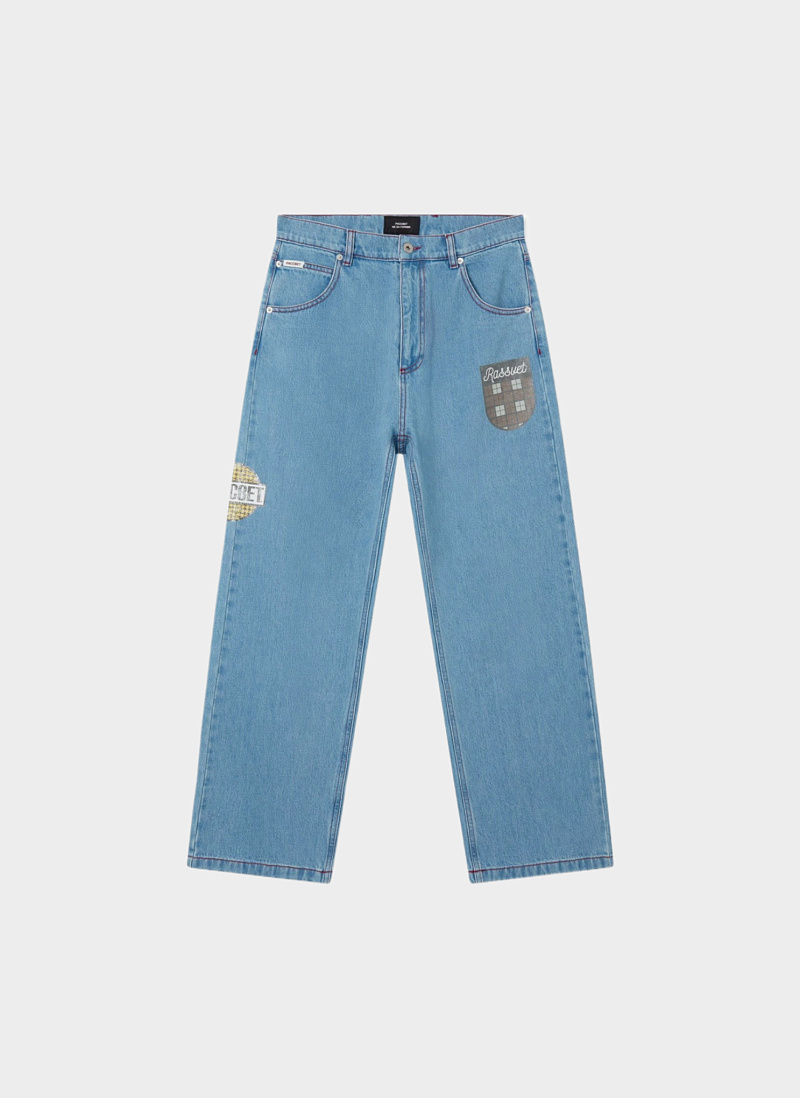 Джинсы ‘VARSITY STRAIGHT DENIM TROUSERS’ Light Blue
