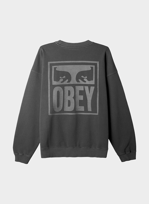 Свитшот ‘PIGMENT OBEY EYES ICON EXTRA HEAVY CREW’ PIGMENT PIRATE BLACK