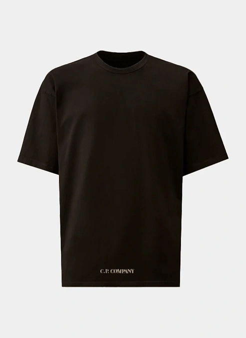 Футболка 24/1 Piquet Pigment Dyed Short Sleeve T-Shirt Black
