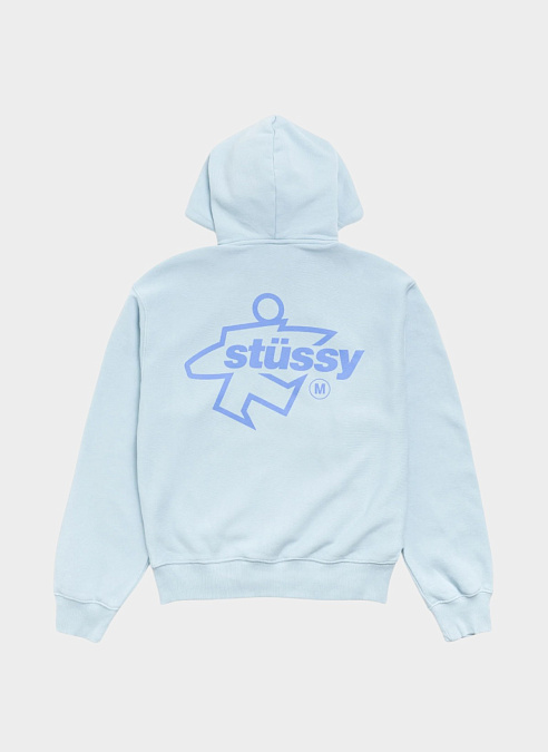 Худи на молнии Surf Size Gar. Dyed Zip Hood Sky Blue