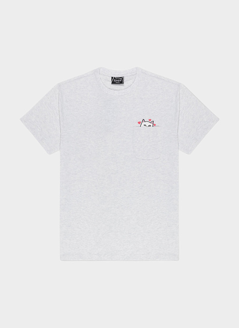 Футболка ‘Nermal Loves Pocket Tee’ Ash Heather