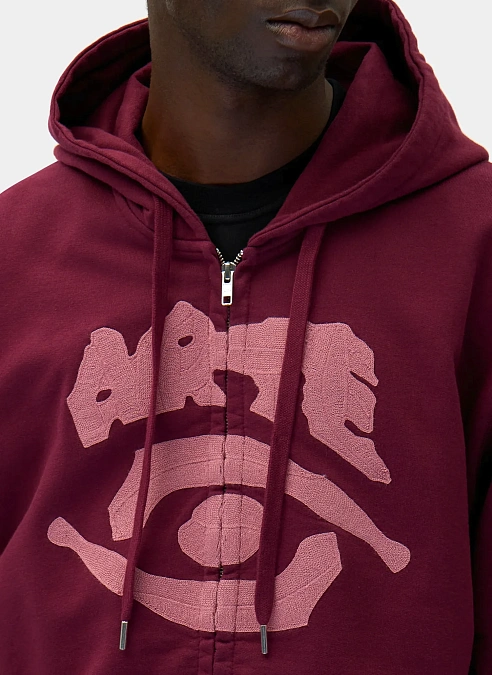 Худи на молнии Eye Front Zip Hoodie Bordeaux