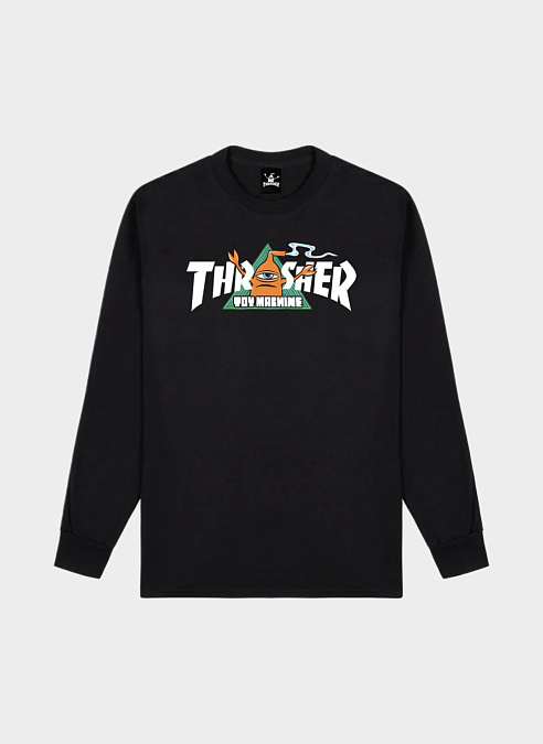 Лонгслив Thr X Toy Machine Vortex L/S Tee Black