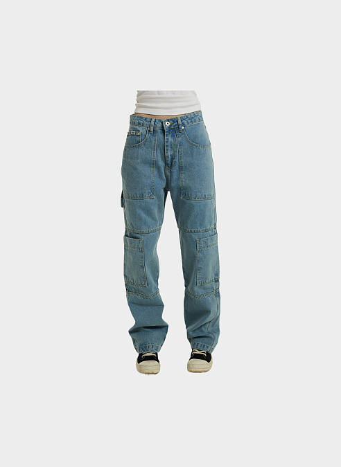 Джинсы женские ‘Straight Combat’ Mid Blue