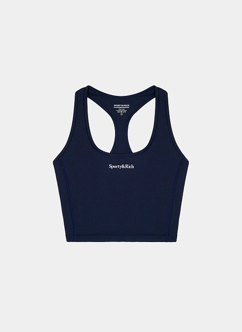 Топ Serif Logo Sports Tank Dark Navy
