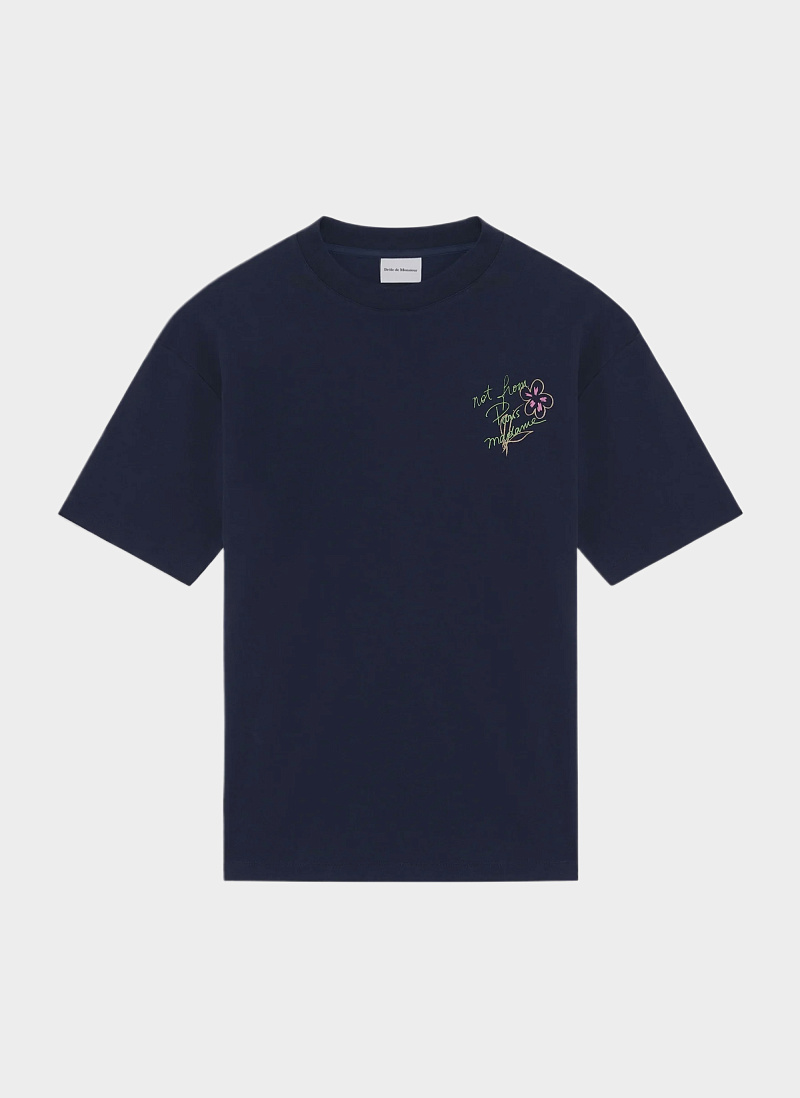 Футболка ‘Le T-Shirt Slogan Esquisse’ Navy