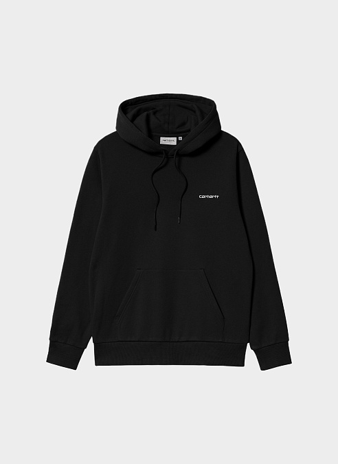 Худи ‘Hooded Script Embroidery Sweatshirt’ Black
