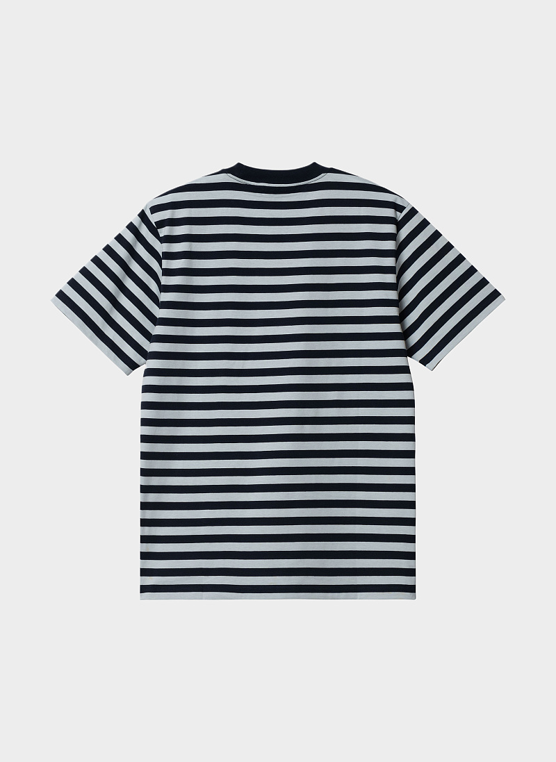 Футболка ‘S/S Scotty Pocket T-Shirt’ Scotty Stripe, Atom Blue / Icarus