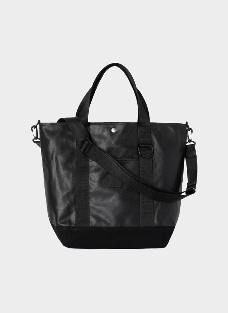 Сумка-шоппер ‘Leather Canvas Tote’ Black