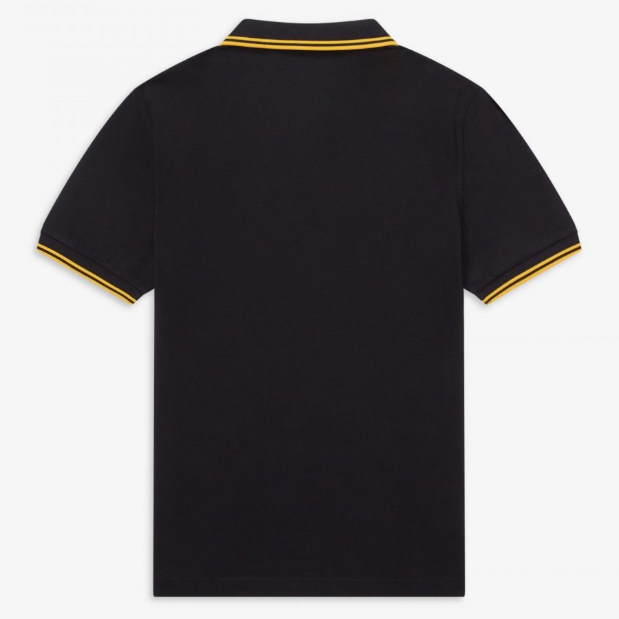 Fred perry polo black yellow hotsell