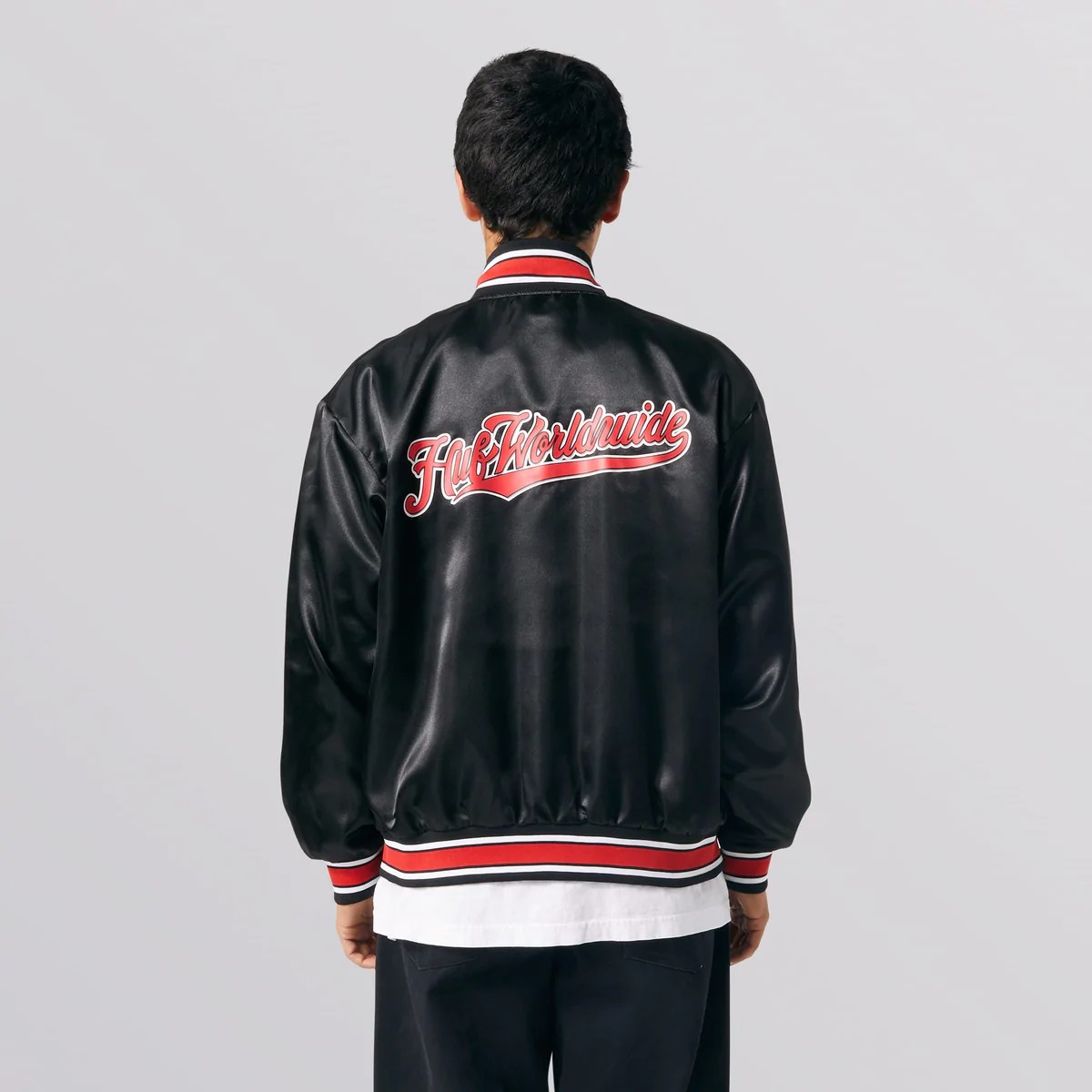 HUF Crackerjack Satin Baseball Jacket - ジャケット・アウター